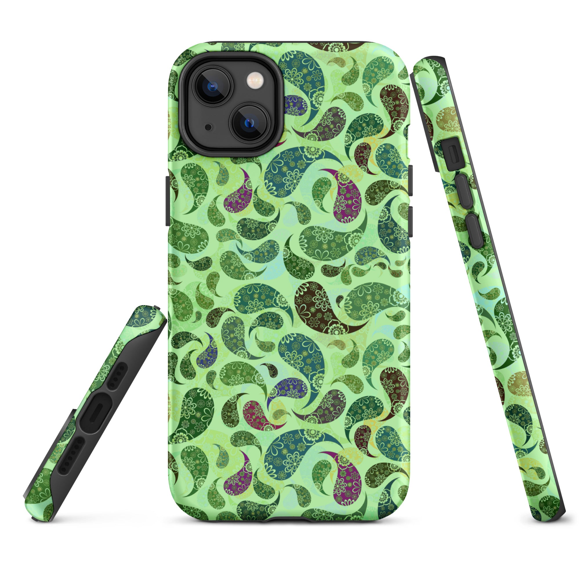 Tough Case for iPhone®- Paisley Green