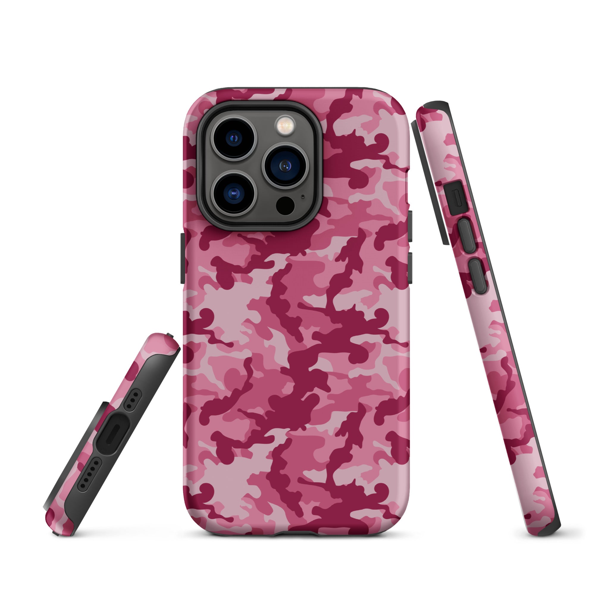 Tough Case for iPhone®- Camo Dark Pink