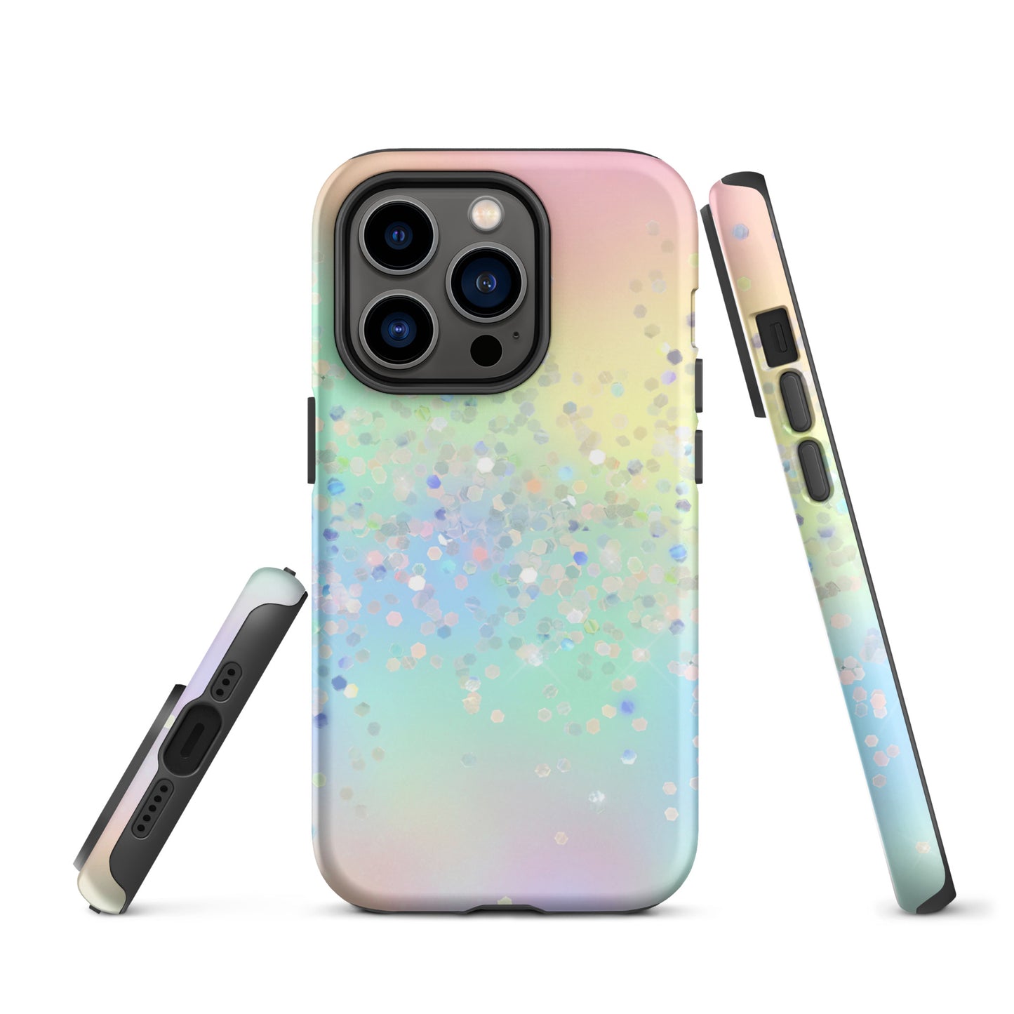 Tough Case for iPhone®- Rainbow Glitter Pattern II