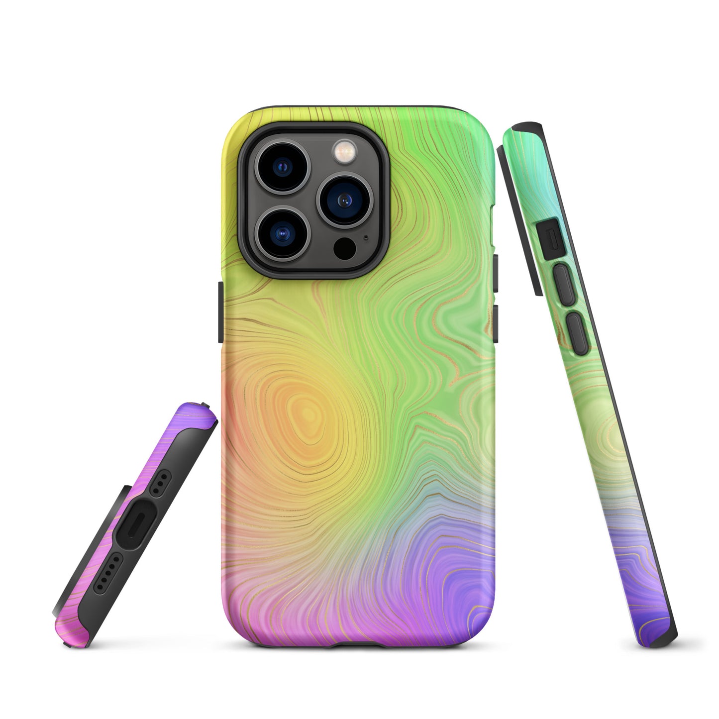 Tough Case for iPhone®- Rainbow Strata Pattern II