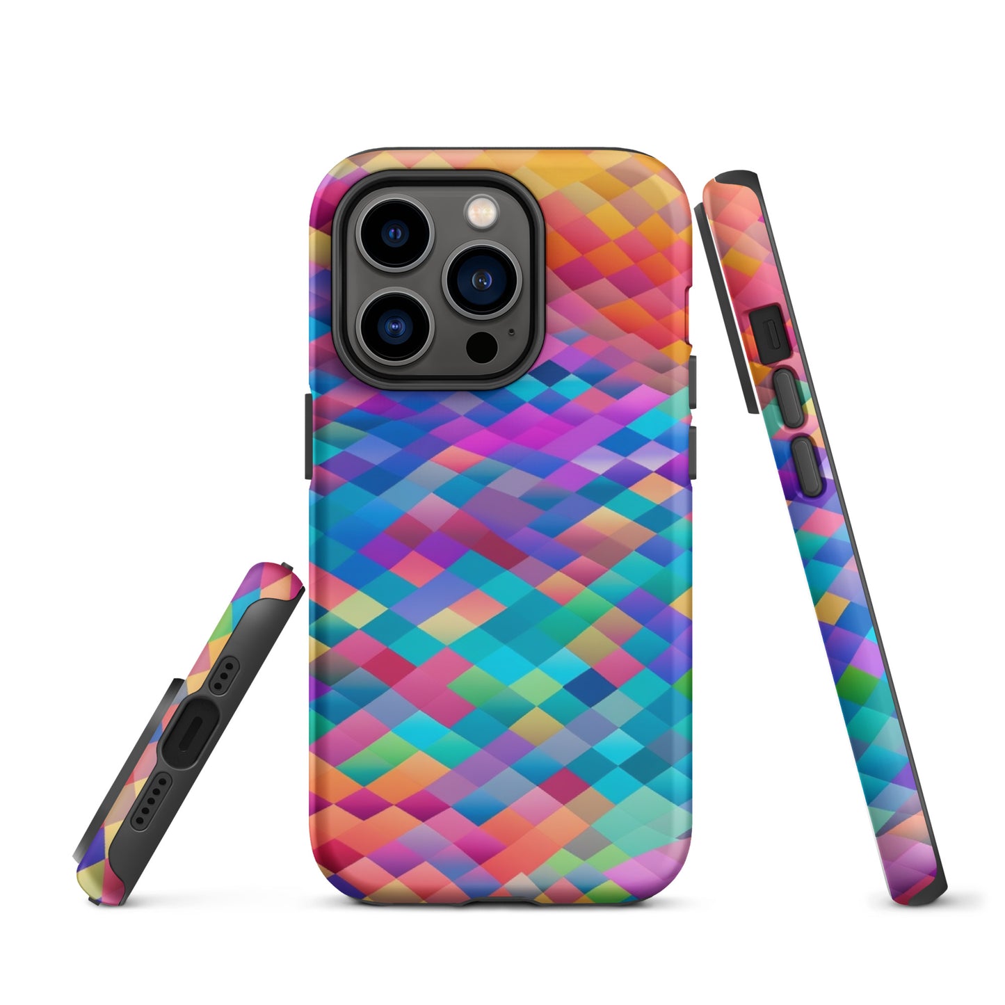 Tough Case for iPhone®- Rainbow Cloud Pattern IV