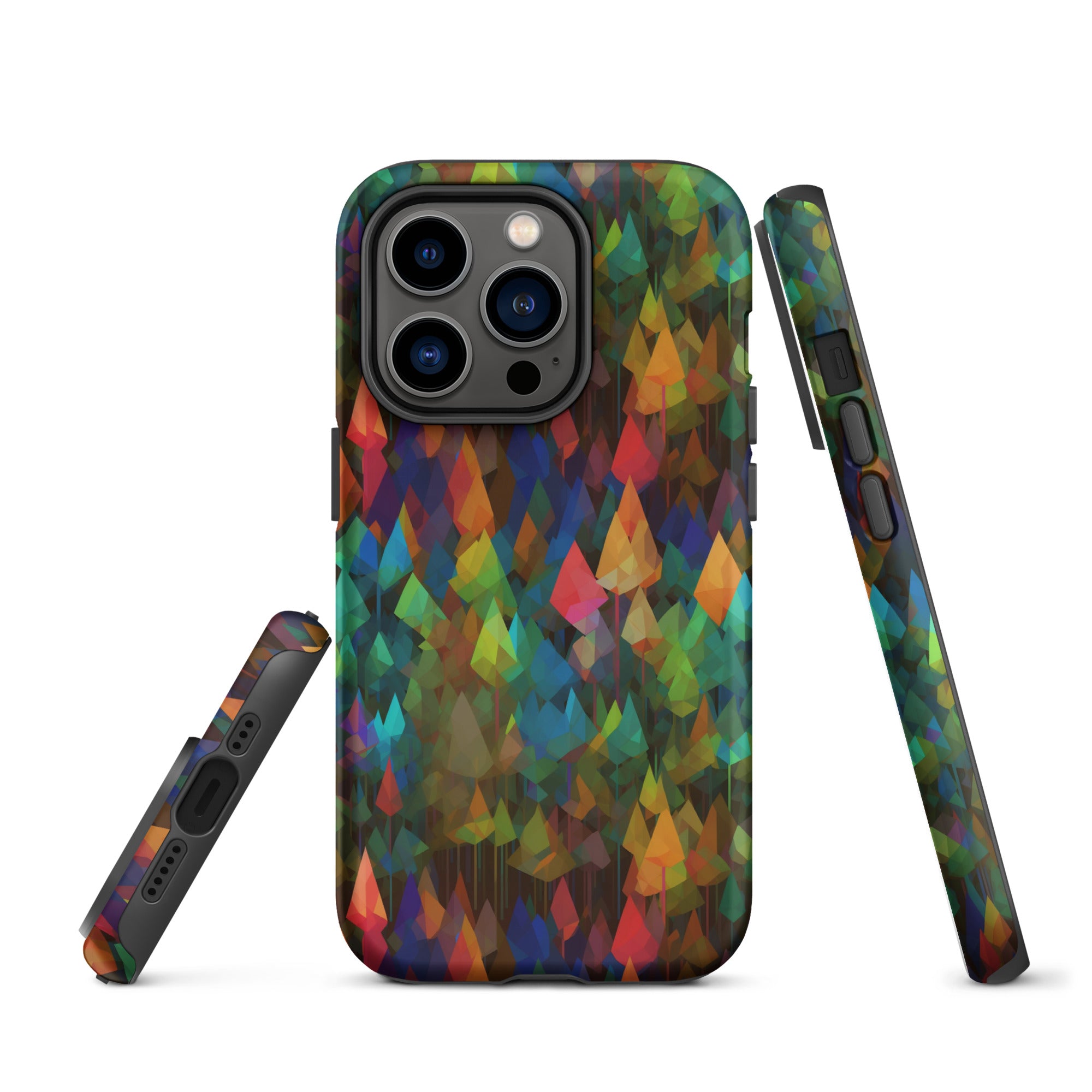 Tough Case for iPhone®- Rainbow Forest Pattern II