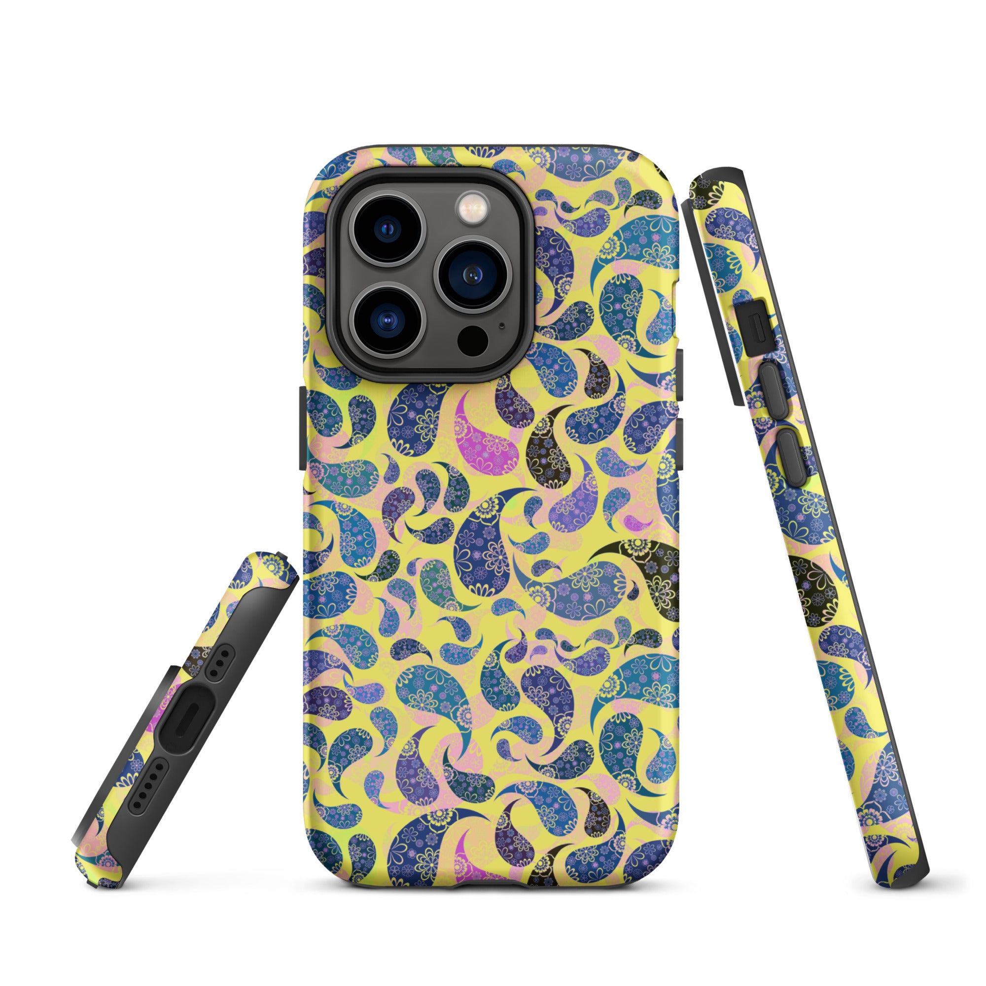 Tough Case for iPhone®- Paisley Dark Yellow