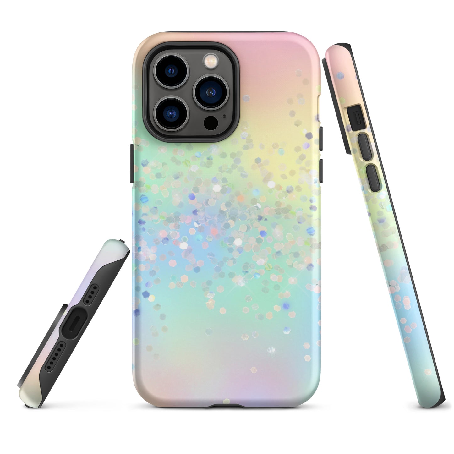 Tough Case for iPhone®- Rainbow Glitter Pattern II