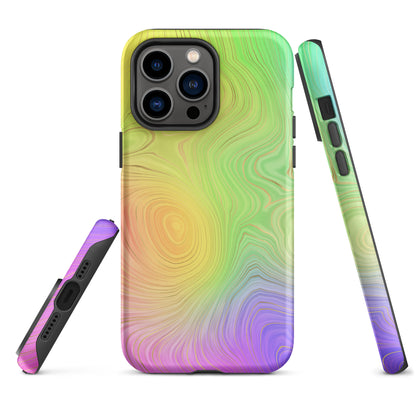 Tough Case for iPhone®- Rainbow Strata Pattern II