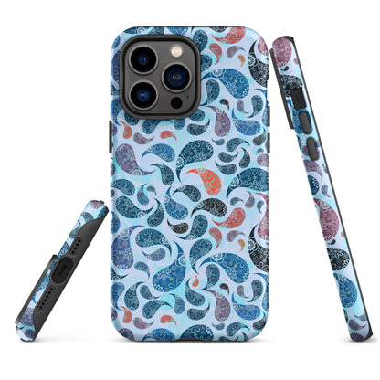 Tough Case for iPhone®- Paisley Blue