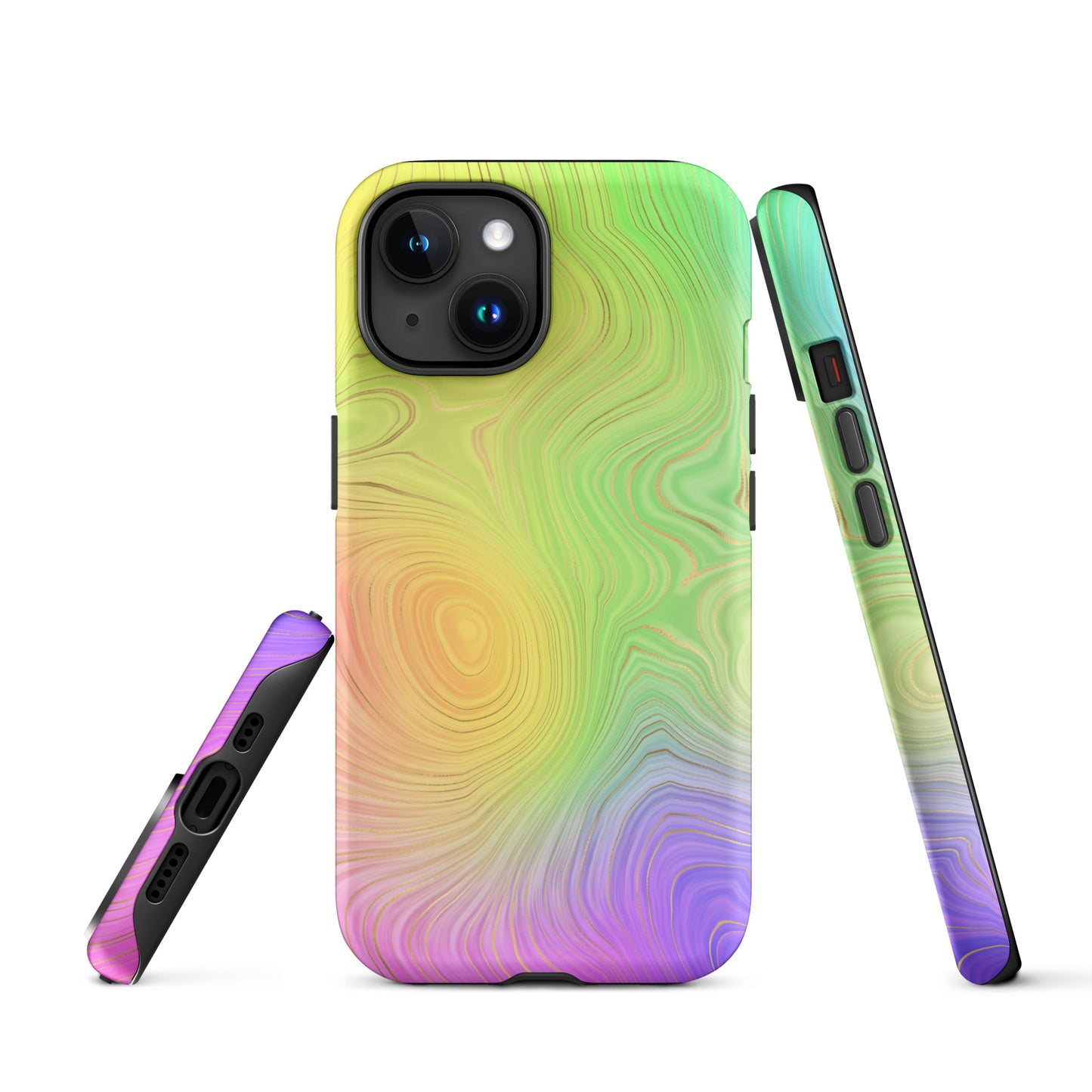 Tough Case for iPhone®- Rainbow Strata Pattern II