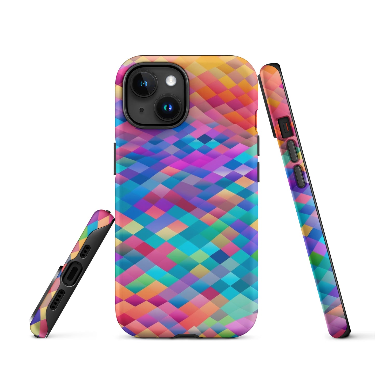 Tough Case for iPhone®- Rainbow Cloud Pattern IV