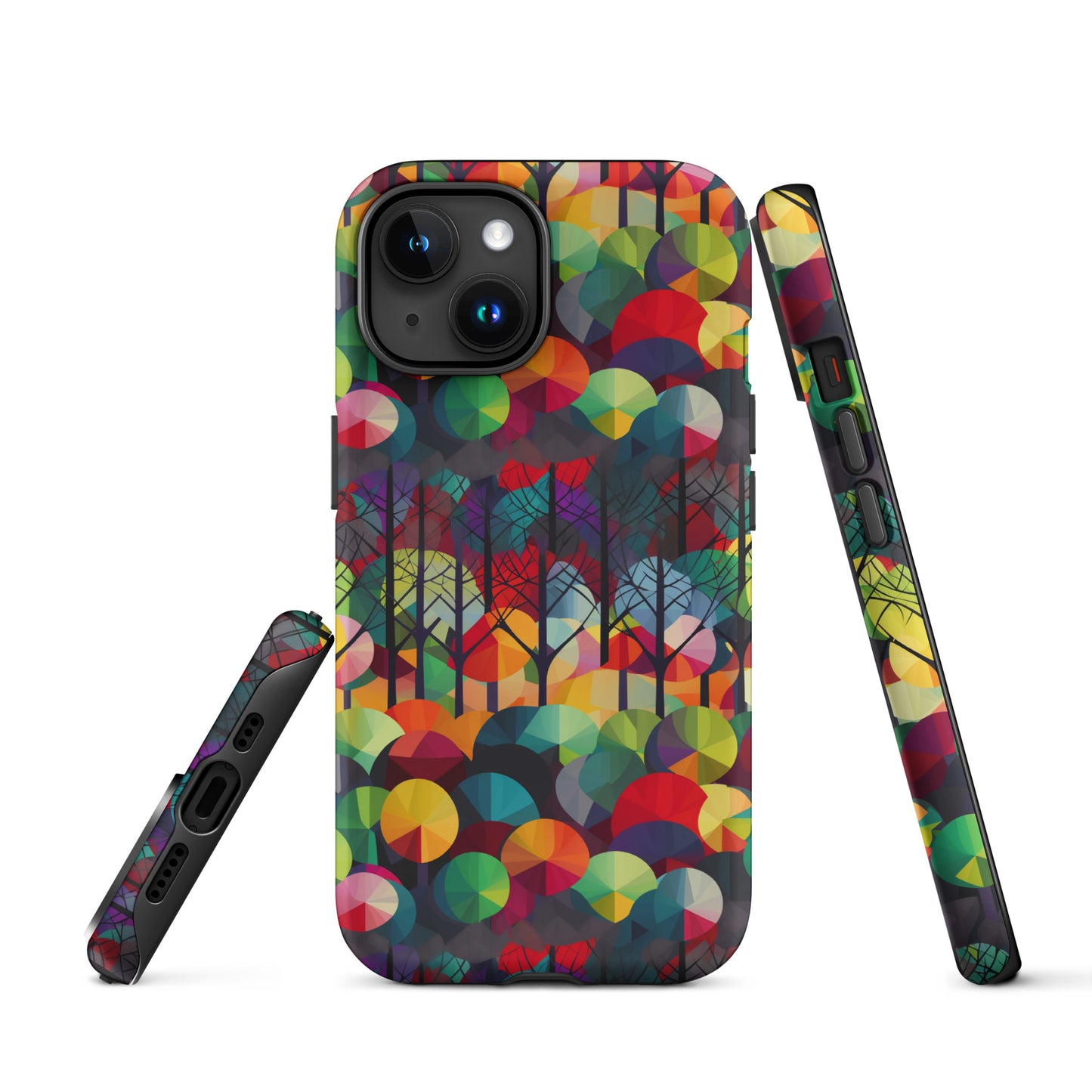 Tough Case for iPhone®- Rainbow Forest Pattern III