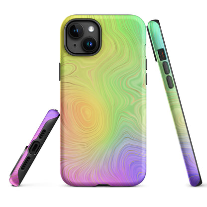 Tough Case for iPhone®- Rainbow Strata Pattern II