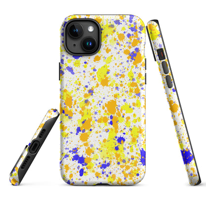 Tough Case for iPhone®- Paint Splatter Yellow