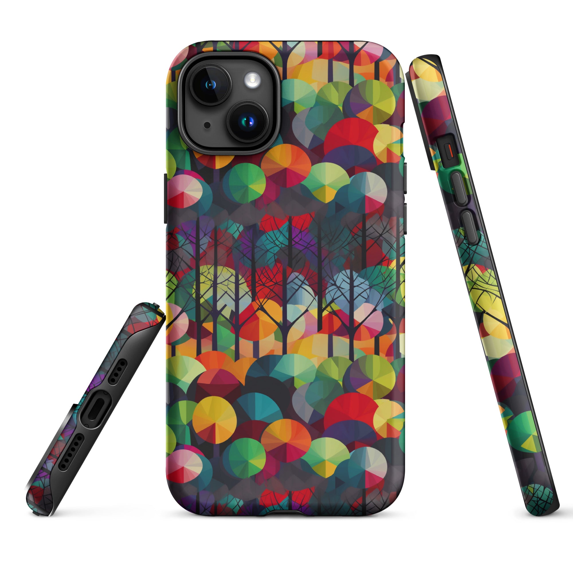 Tough Case for iPhone®- Rainbow Forest Pattern 03