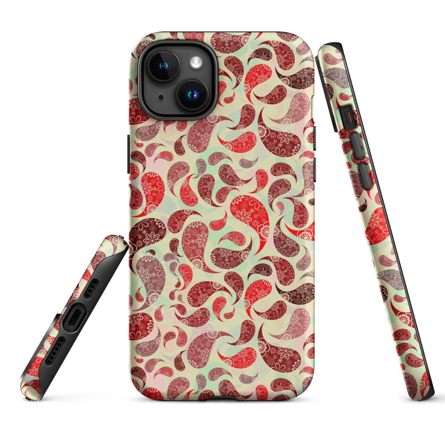 Tough Case for iPhone®- Paisley Red