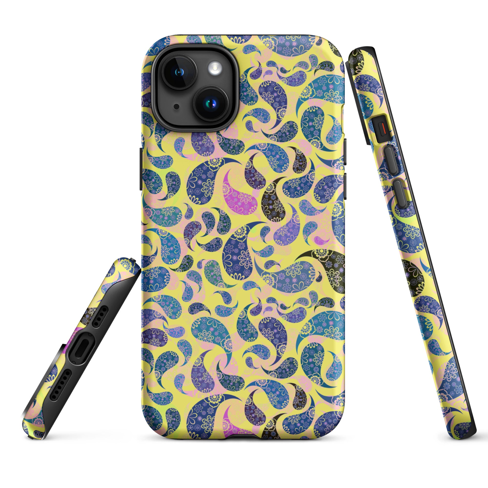 Tough Case for iPhone®- Paisley Dark Yellow