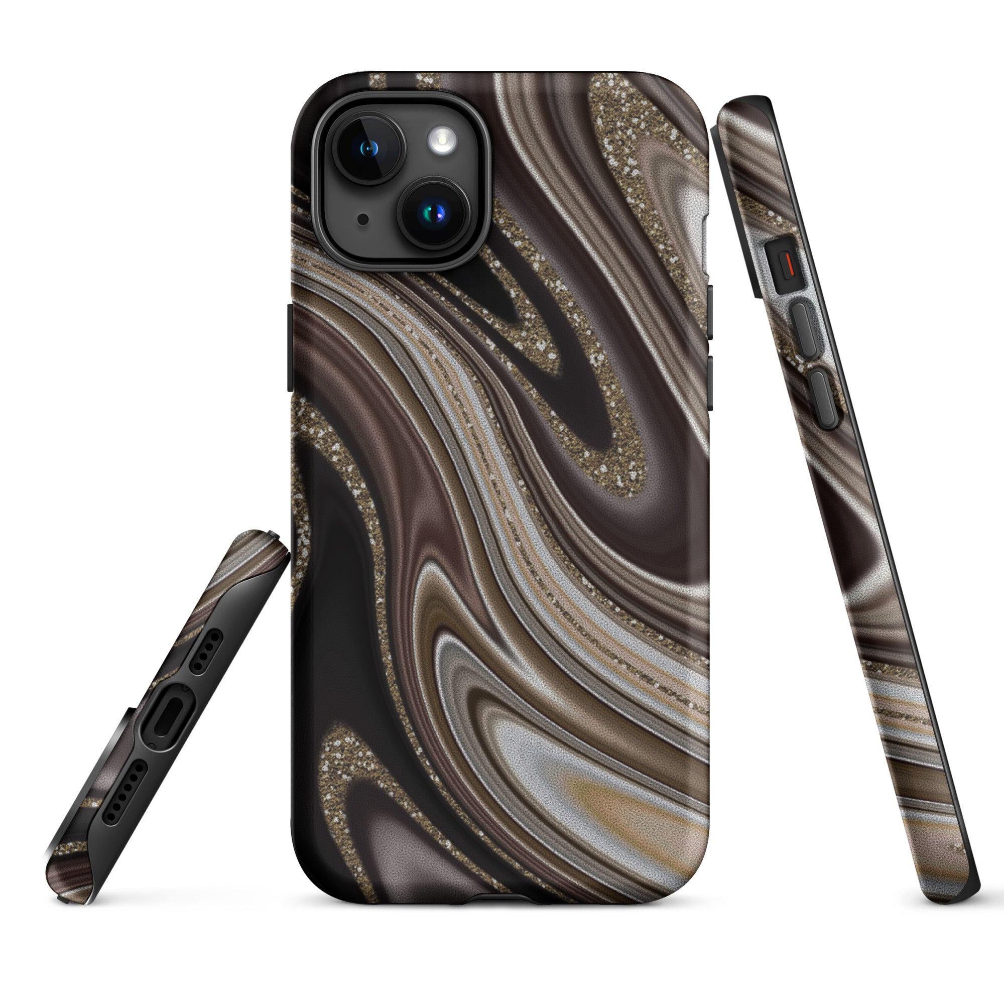 Tough Case for iPhone®- Abstract leather