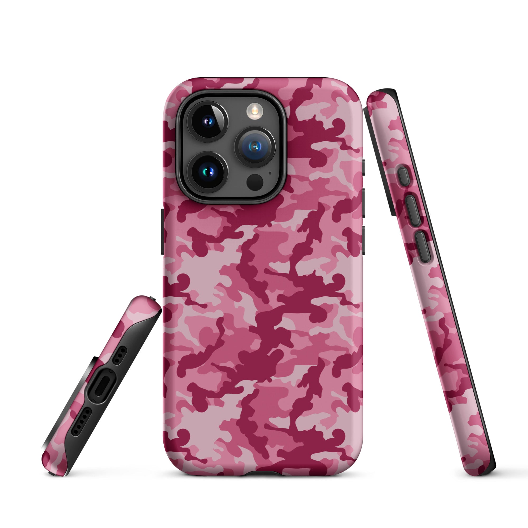 Tough Case for iPhone®- Camo Dark Pink