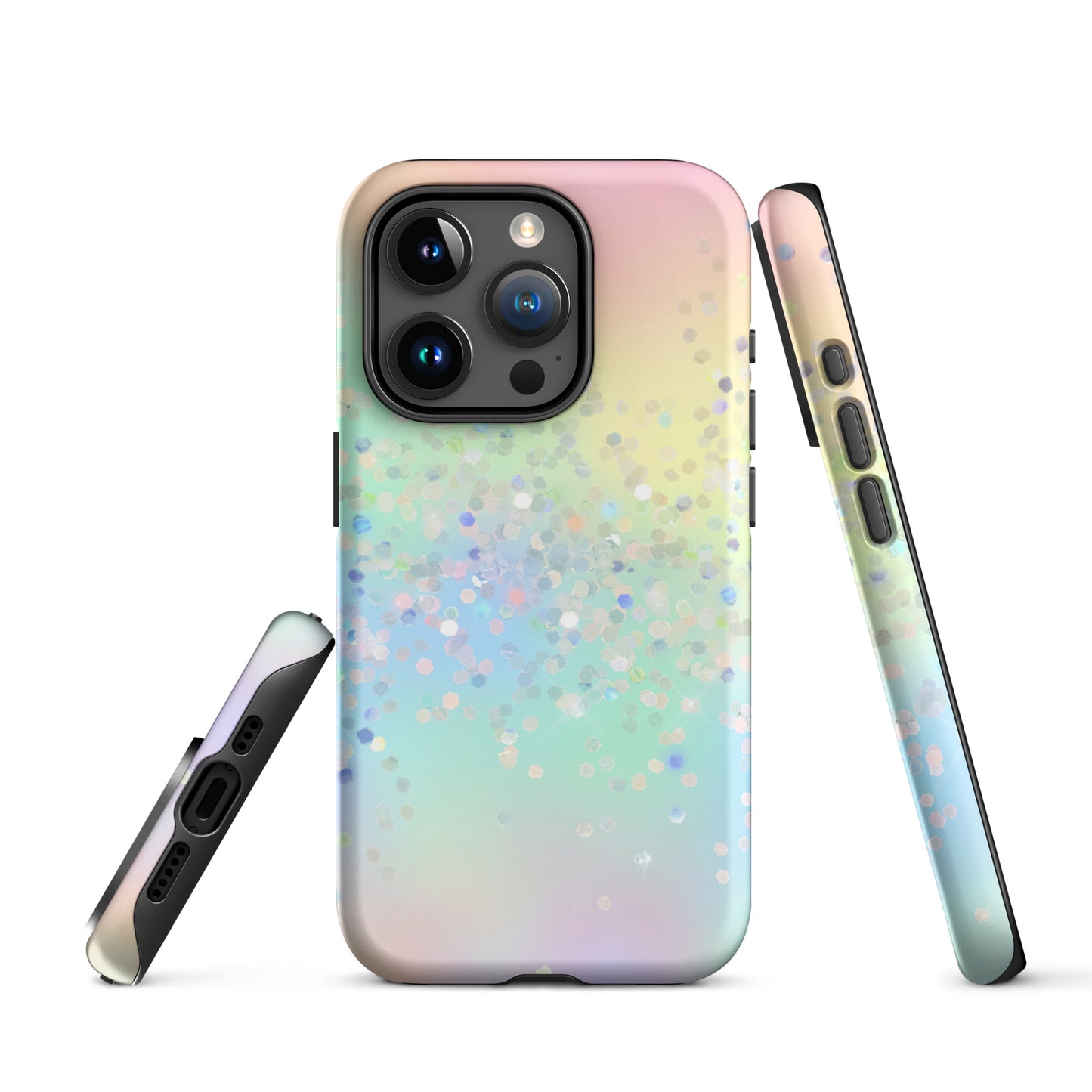 Tough Case for iPhone®- Rainbow Glitter Pattern II