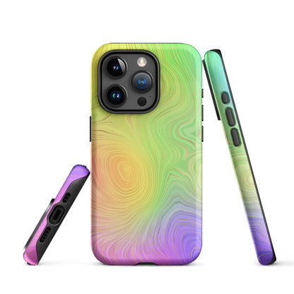 Tough Case for iPhone®- Rainbow Strata Pattern II