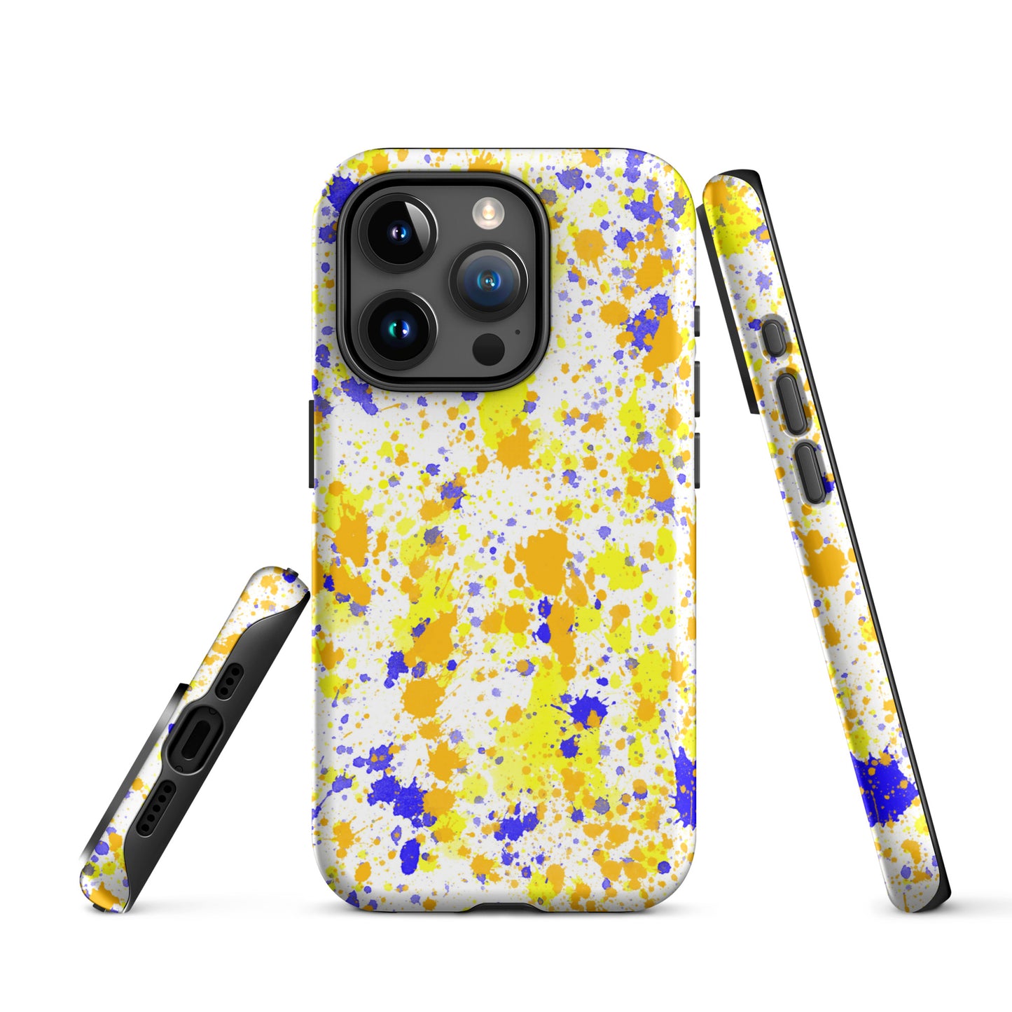 Tough Case for iPhone®- Paint Splatter Yellow