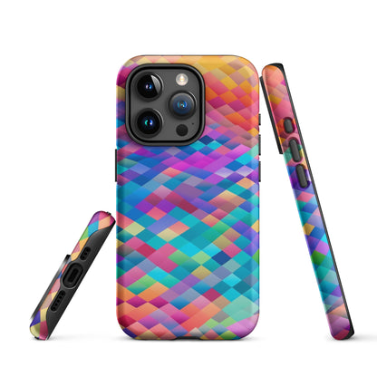 Tough Case for iPhone®- Rainbow Cloud Pattern IV