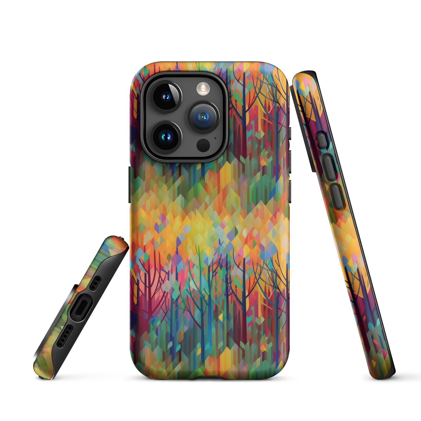 Tough Case for iPhone®- Rainbow Forest Pattern IV