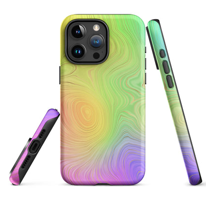 Tough Case for iPhone®- Rainbow Strata Pattern II