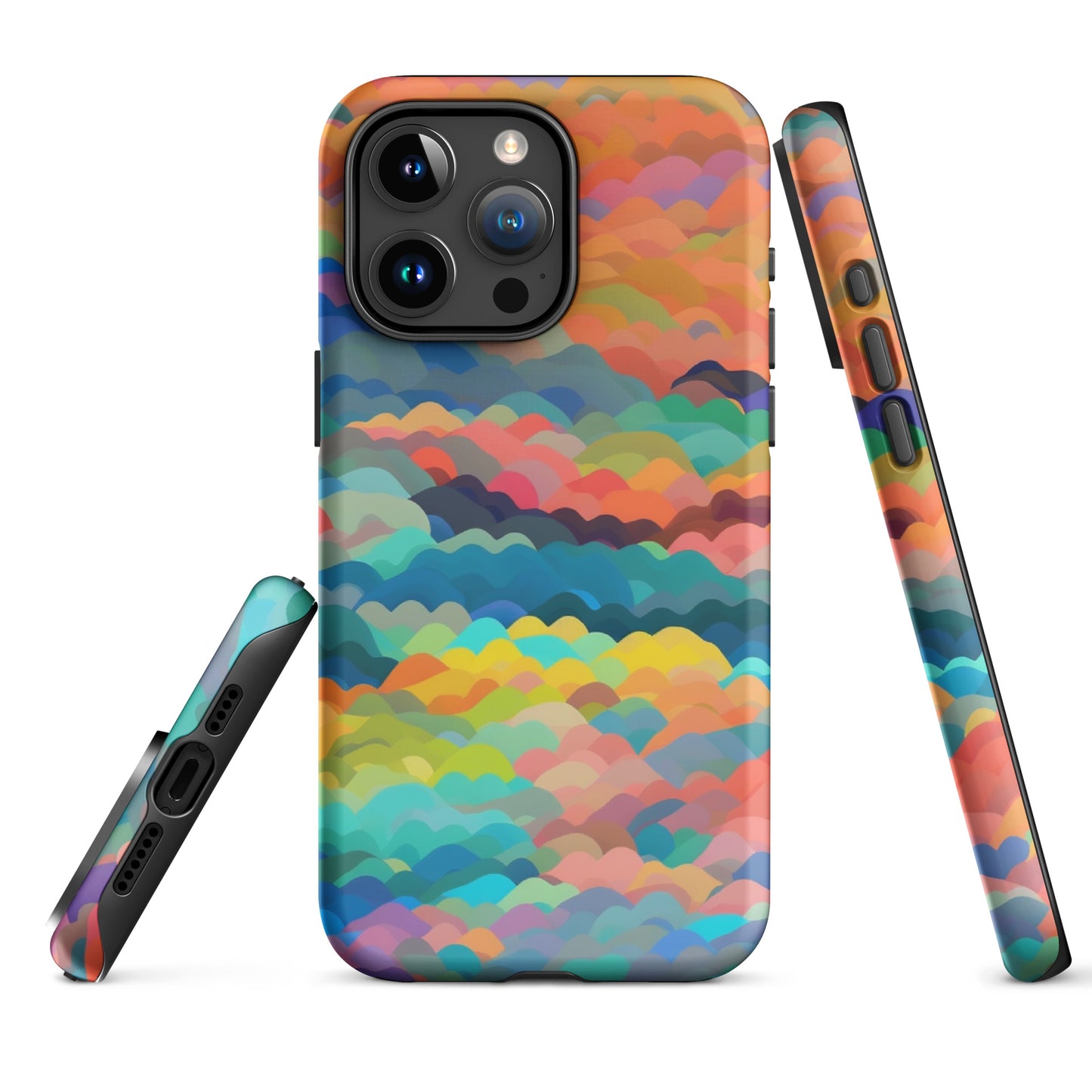 Tough Case for iPhone®- Rainbow Cloud Pattern I