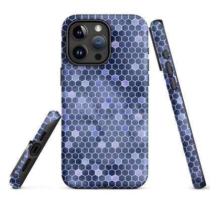 Tough Case for iPhone®- Honeycomb Blue