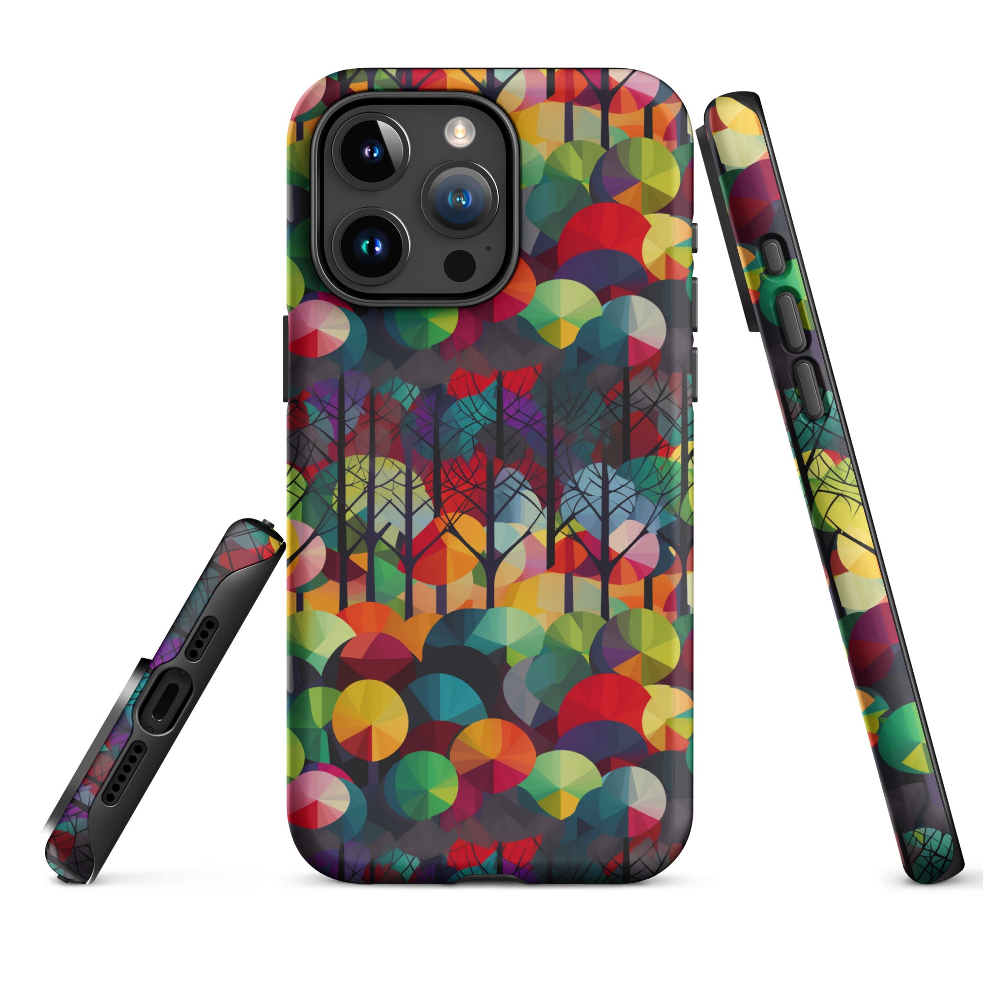 Tough Case for iPhone®- Rainbow Forest Pattern 03