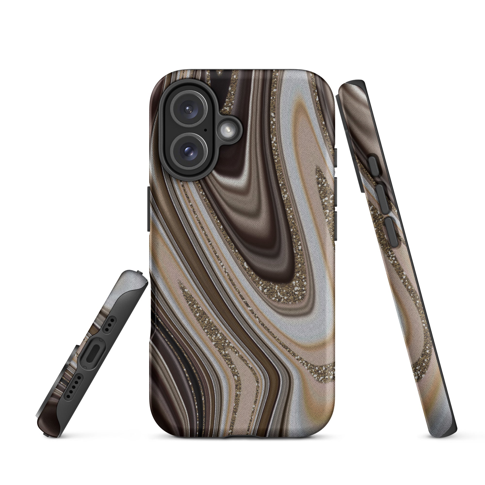 Tough Case for iPhone®- Abstract leather