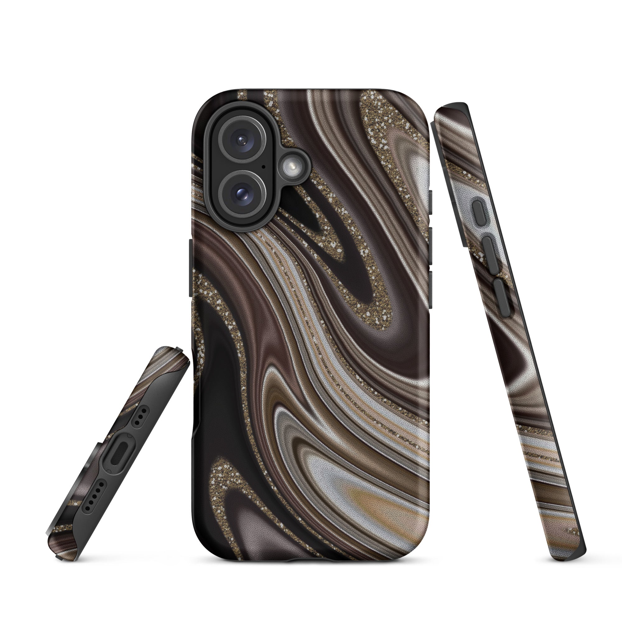 Tough Case for iPhone®- Abstract leather