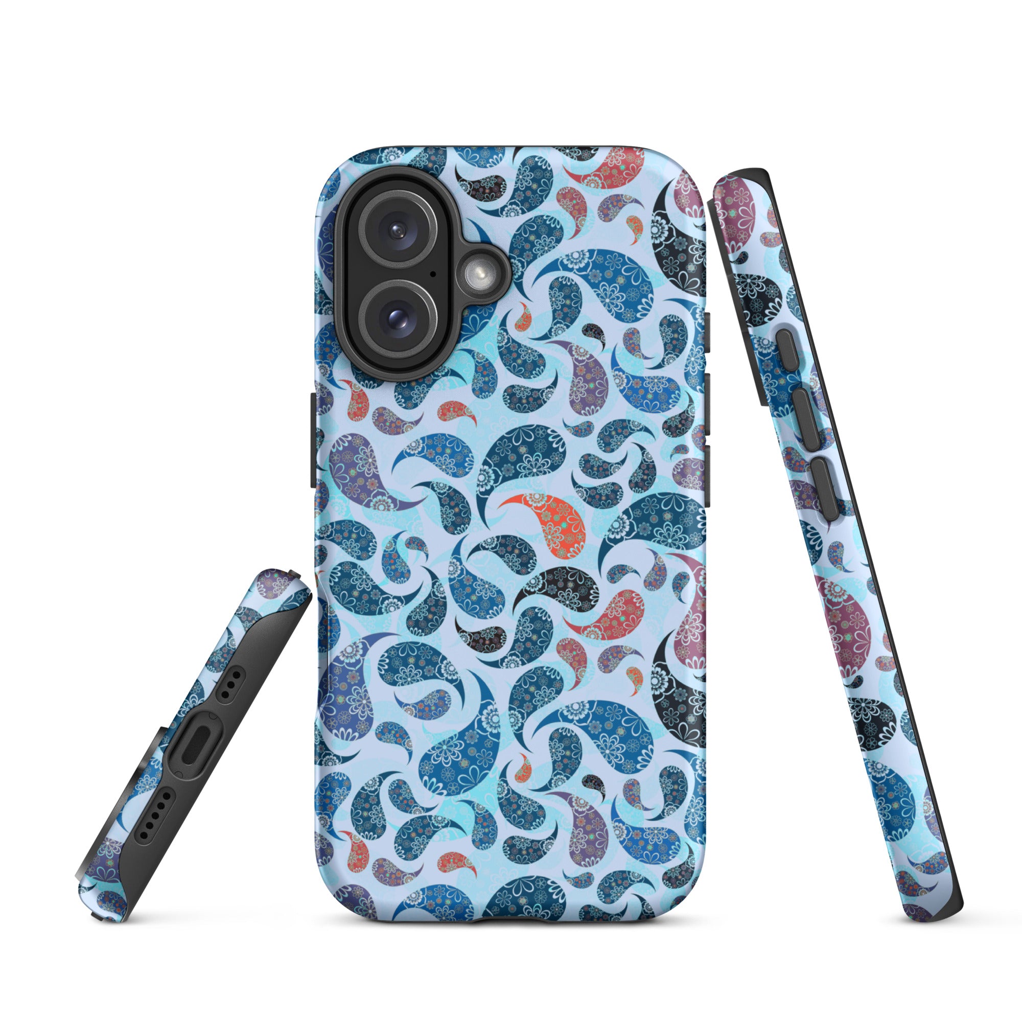 Tough Case for iPhone®- Paisley Blue