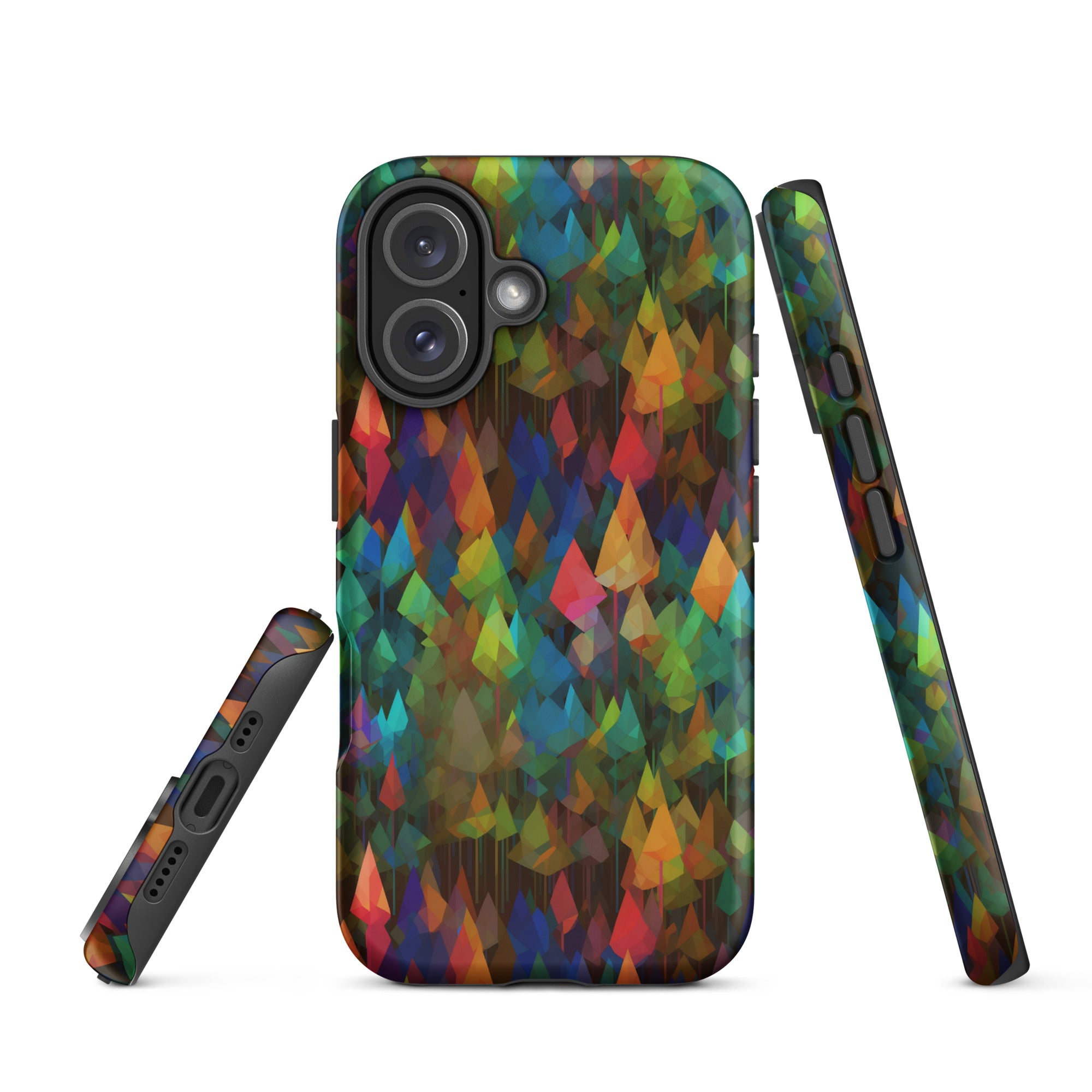 Tough Case for iPhone®- Rainbow Forest Pattern II