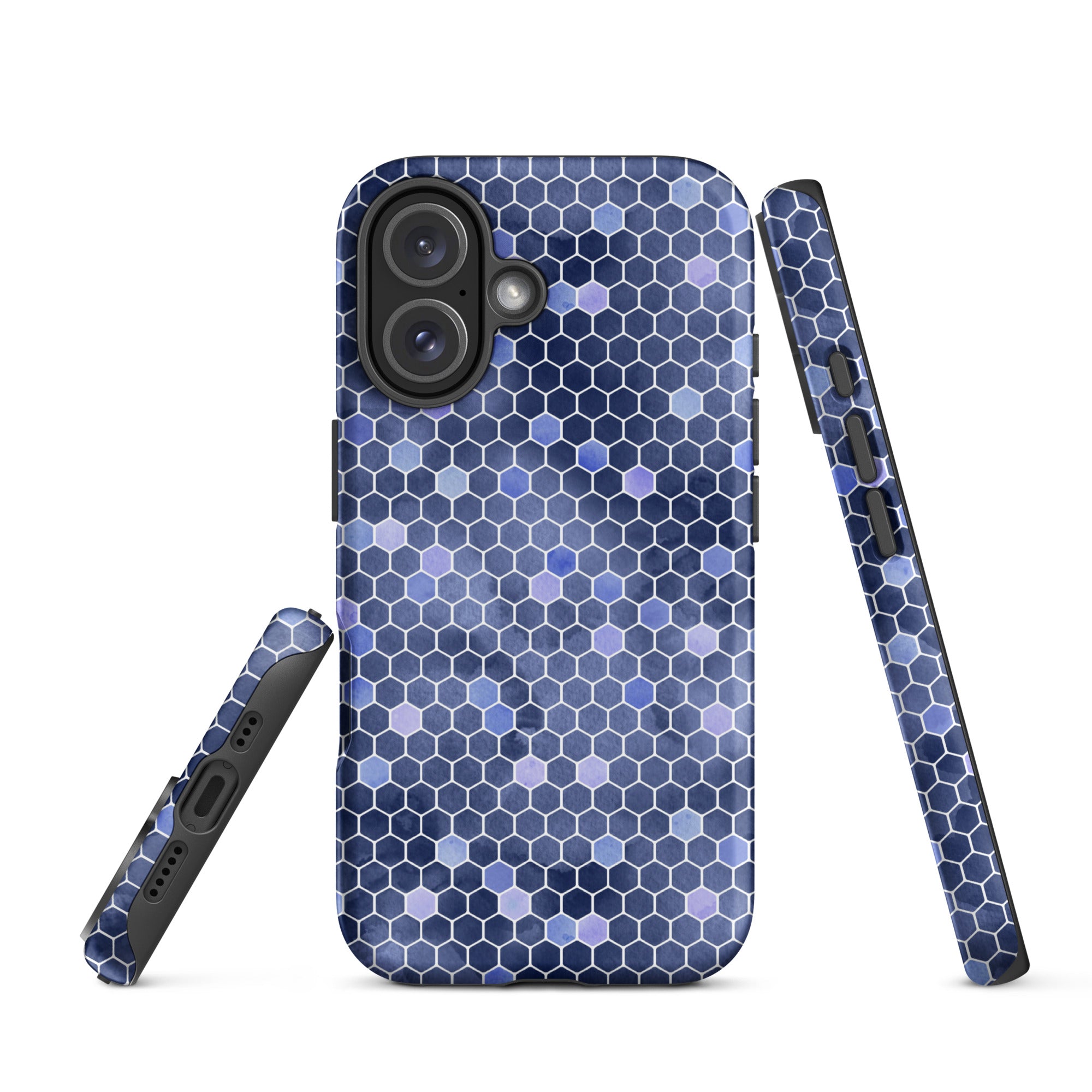 Tough Case for iPhone®- Honeycomb Blue