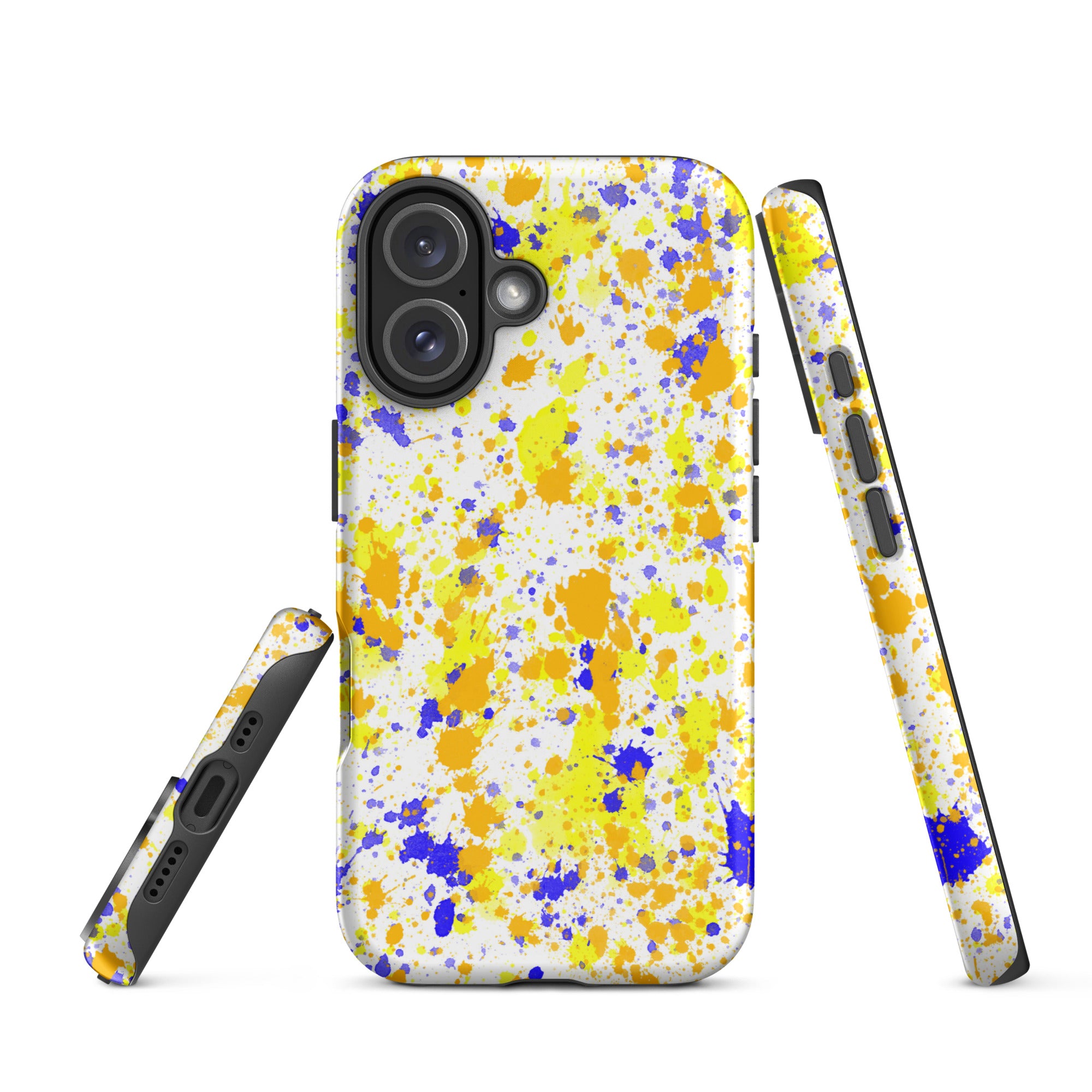 Tough Case for iPhone®- Paint Splatter Yellow