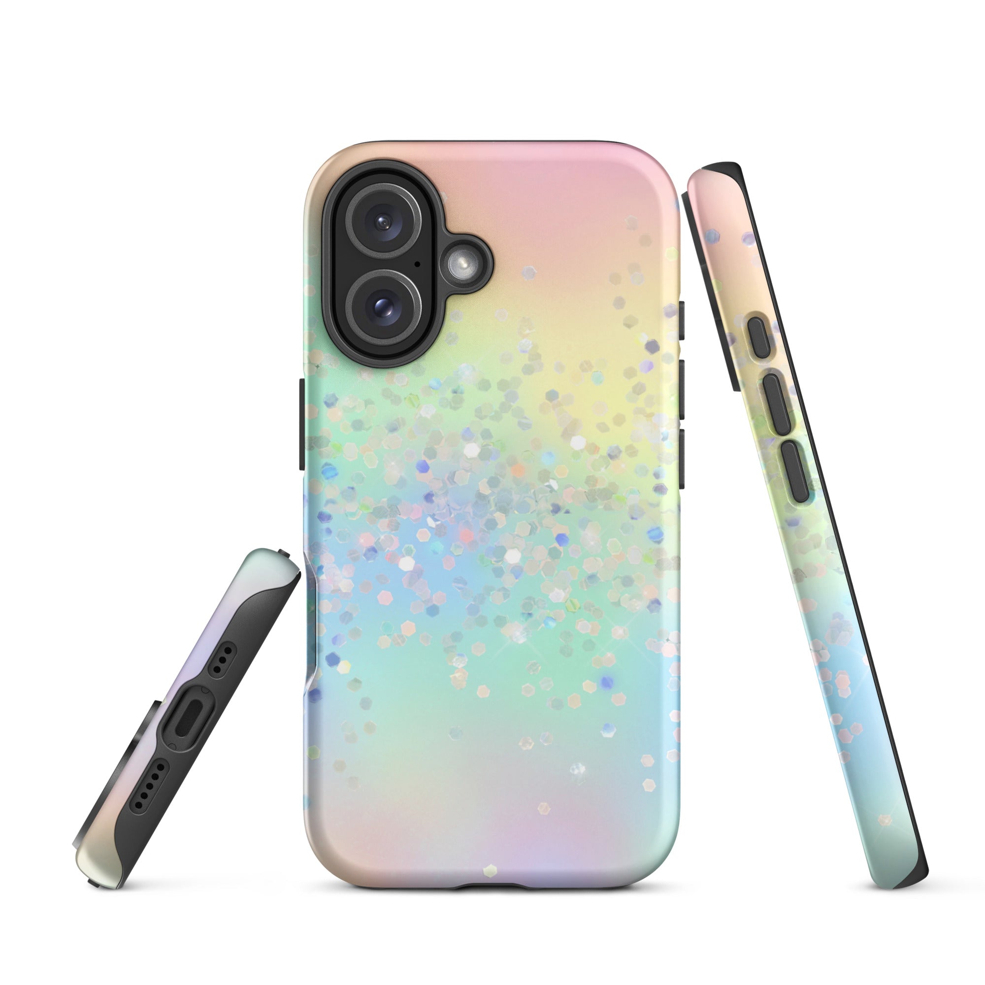 Tough Case for iPhone®- Rainbow Glitter Pattern II