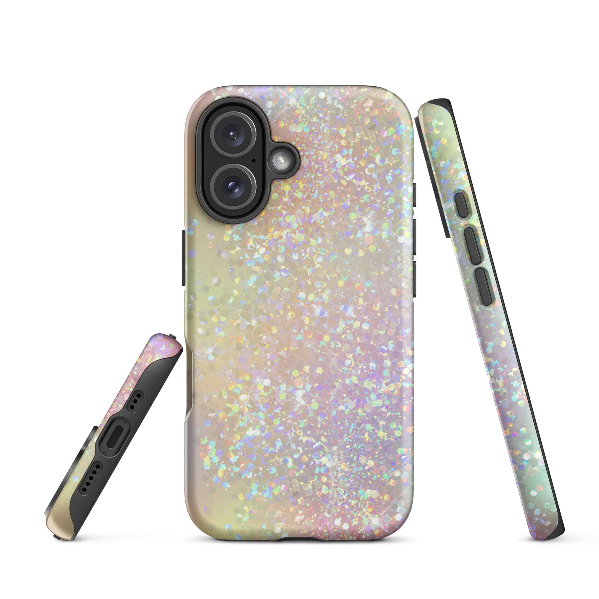 Tough Case for iPhone®- Rainbow Glitter Pattern I