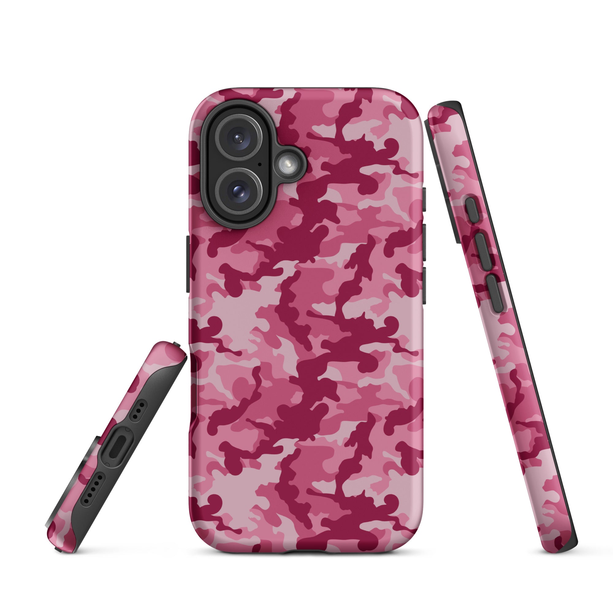 Tough Case for iPhone®- Camo Dark Pink