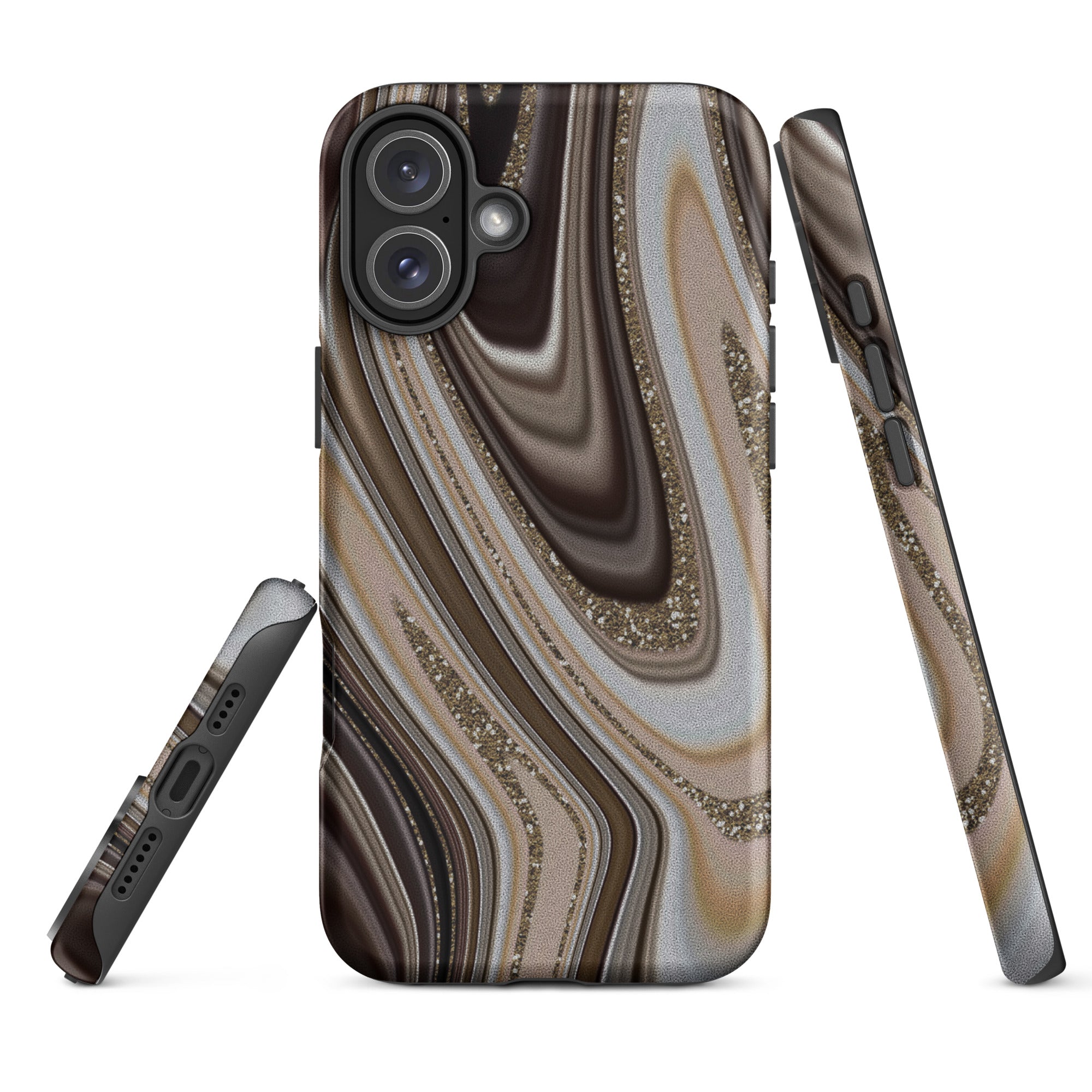 Tough Case for iPhone®- Abstract leather