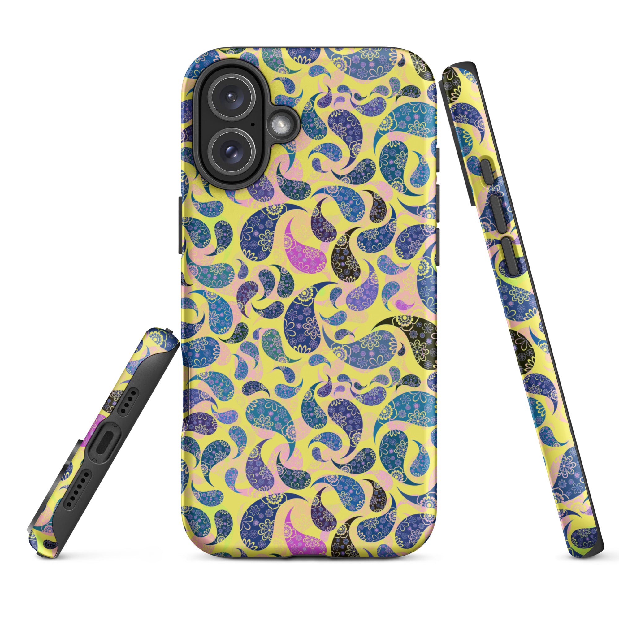 Tough Case for iPhone®- Paisley Dark Yellow