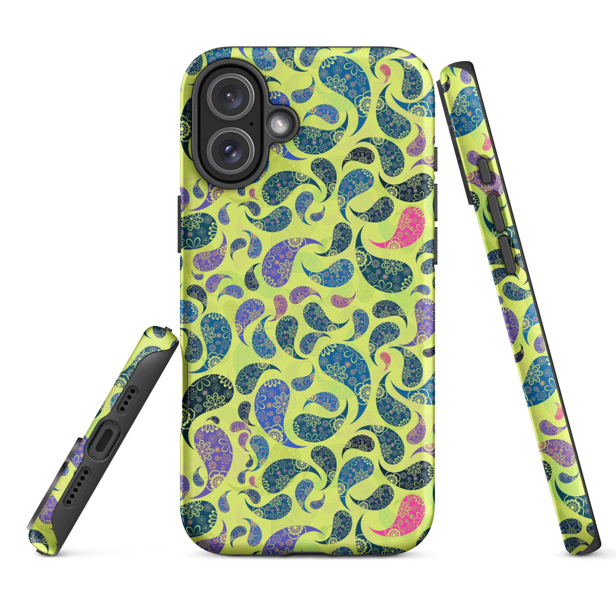 Tough Case for iPhone®- Paisley Yellow