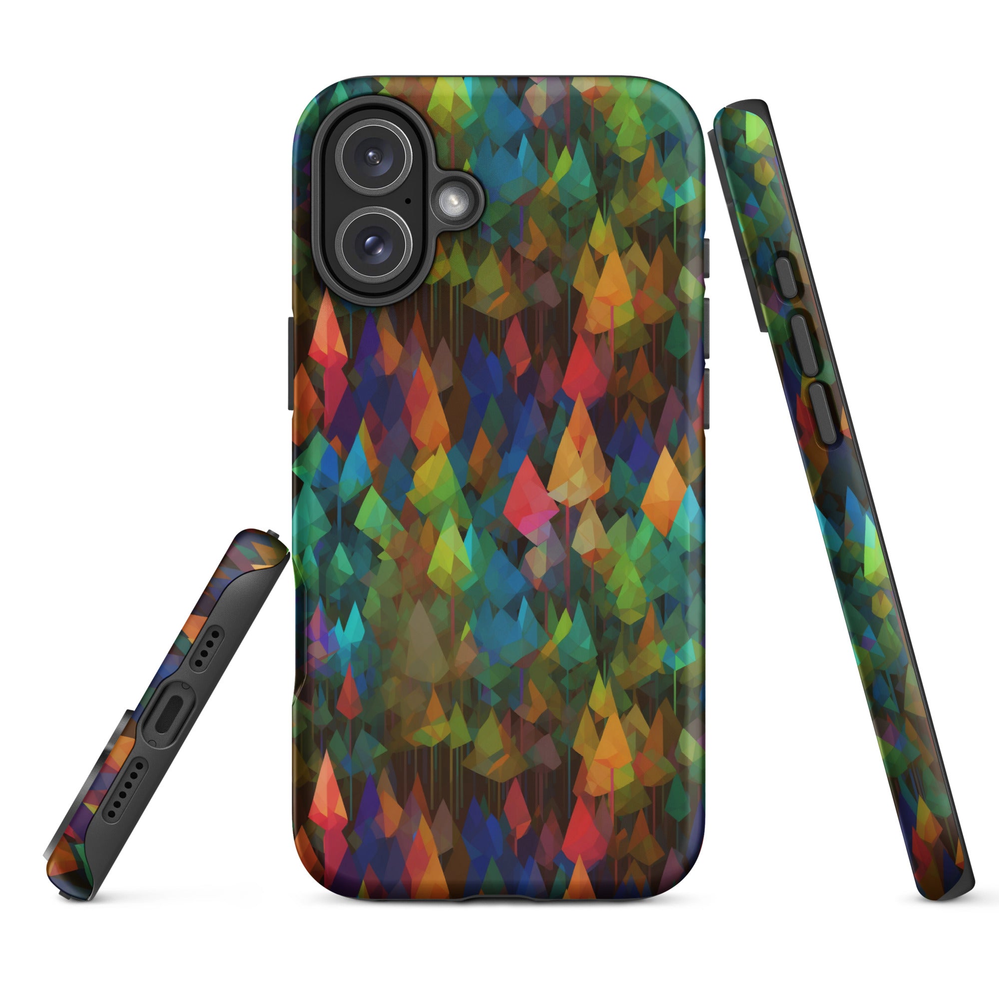 Tough Case for iPhone®- Rainbow Forest Pattern II