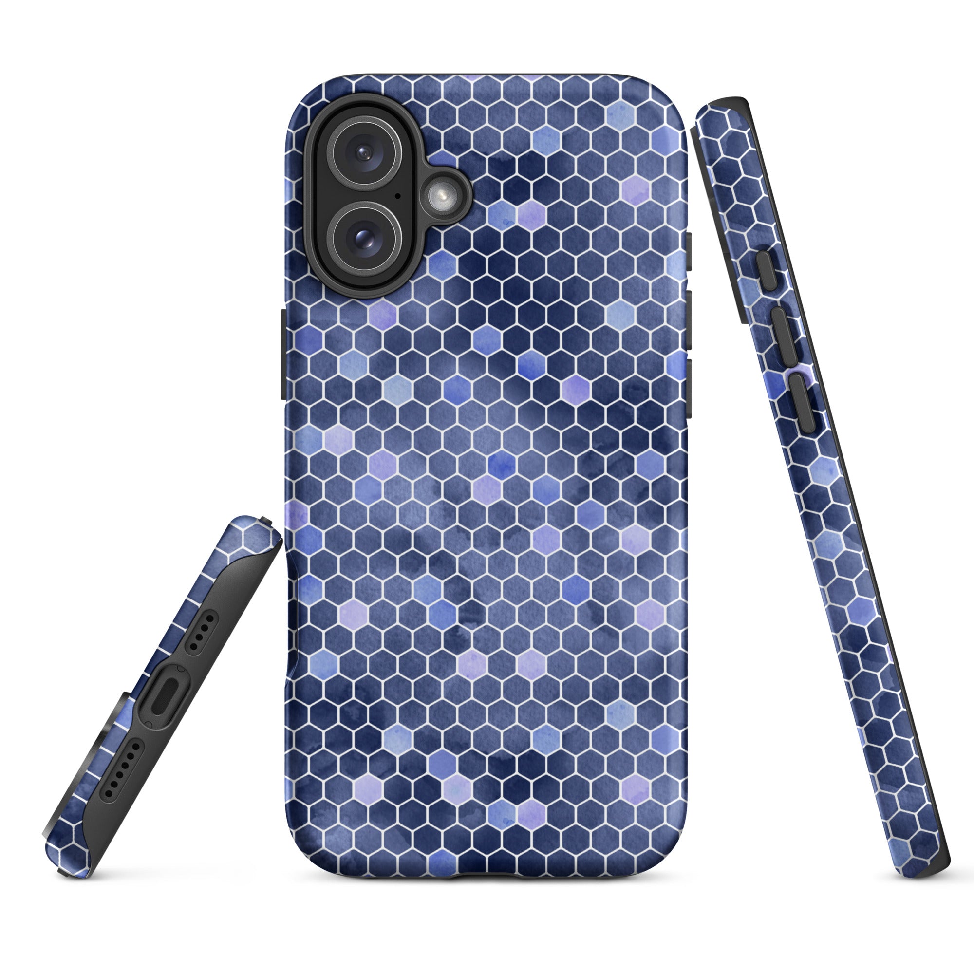 Tough Case for iPhone®- Honeycomb Blue