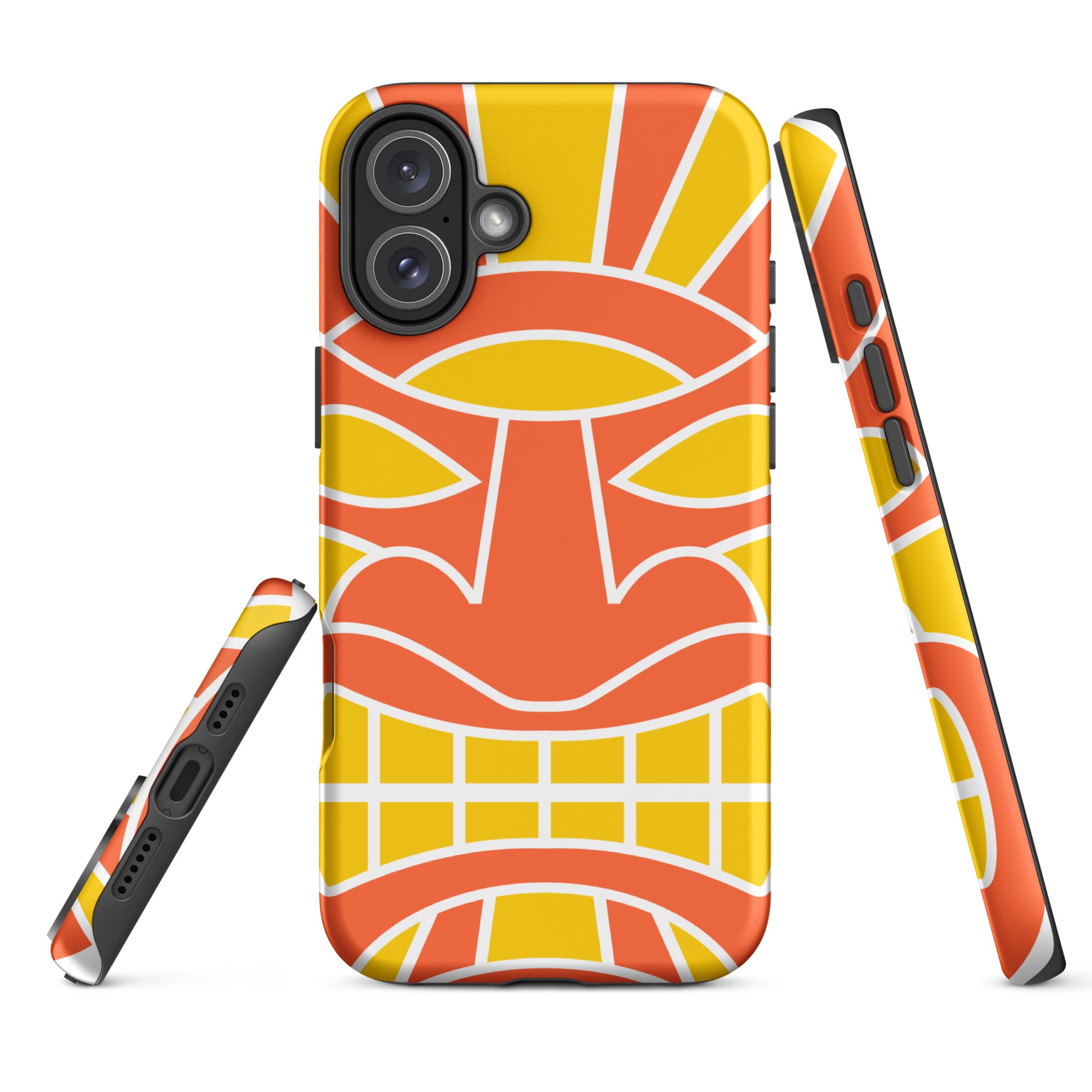 Tough Case for iPhone®- Totem Mask Orange