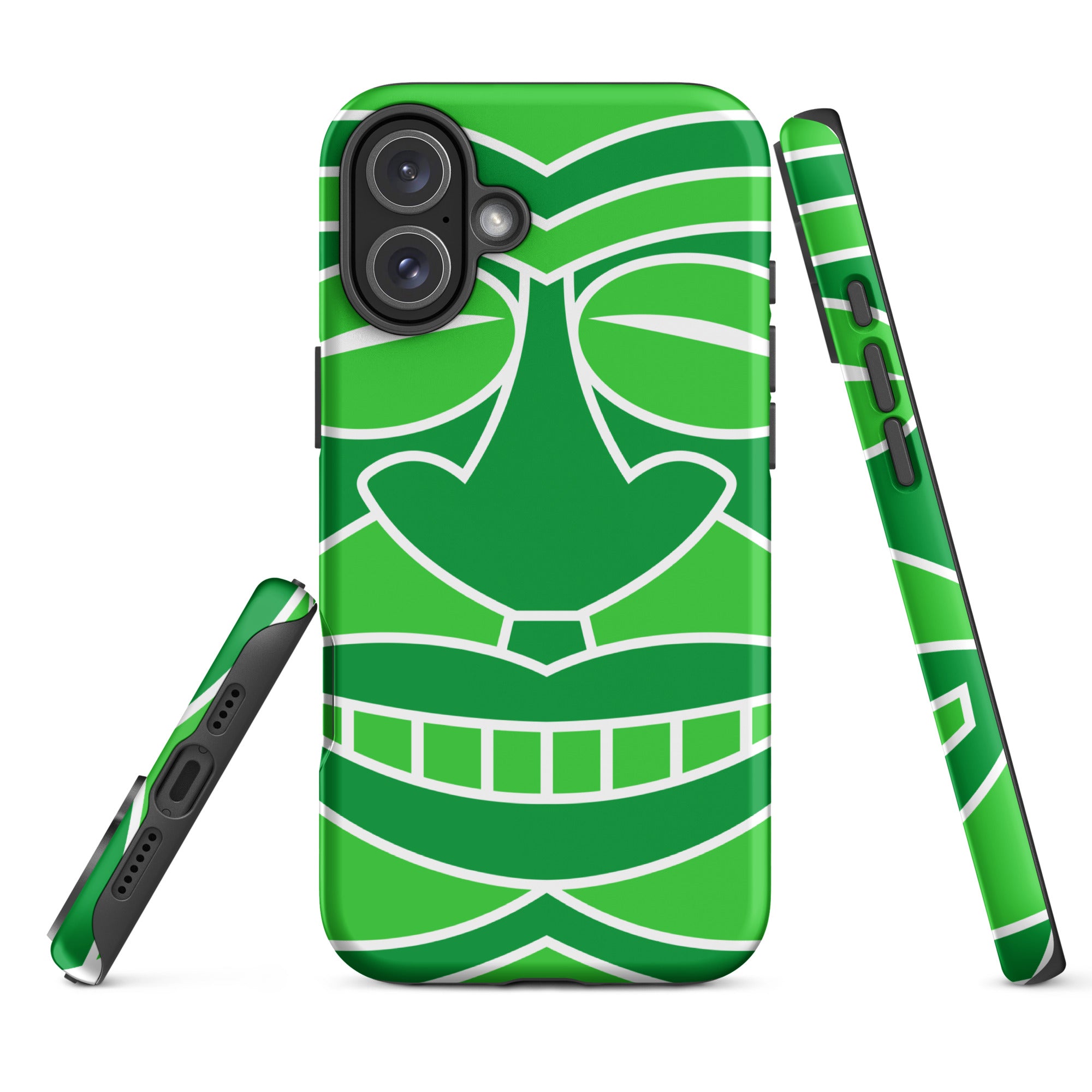 Tough Case for iPhone®- Totem Mask Green