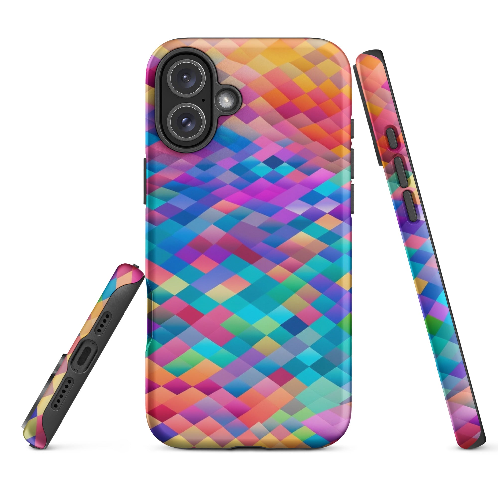 Tough Case for iPhone®- Rainbow Cloud Pattern IV