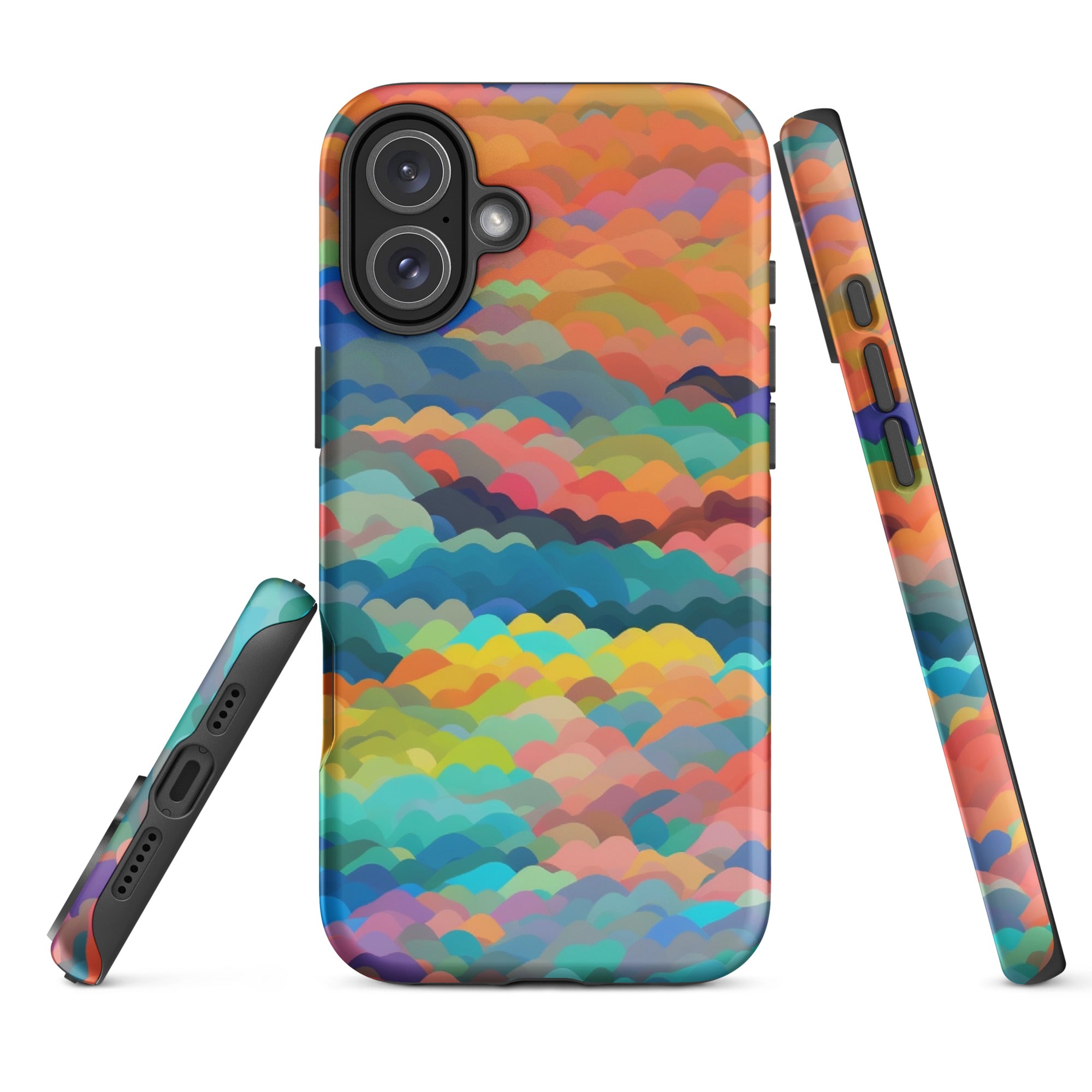 Tough Case for iPhone®- Rainbow Cloud Pattern I