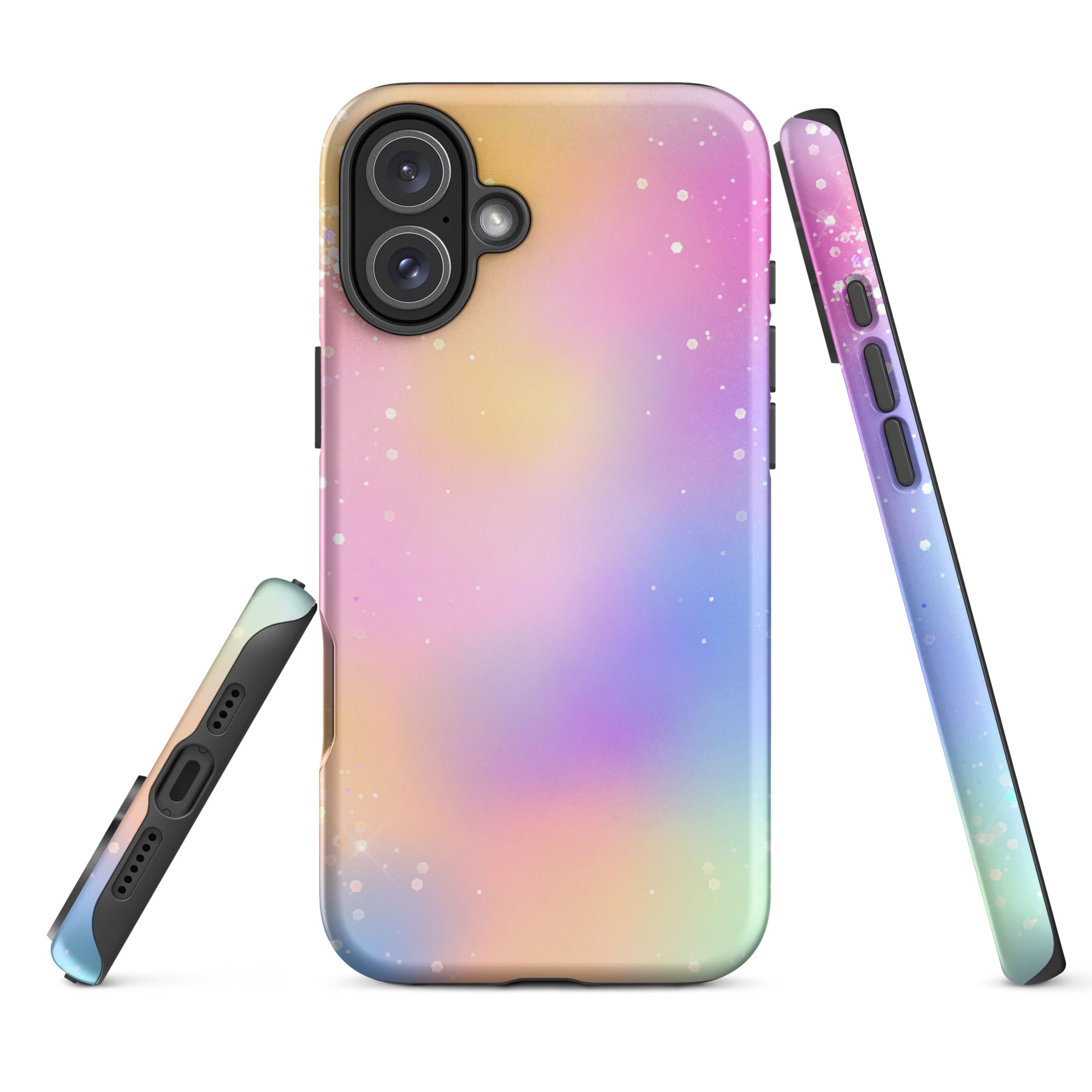 Tough Case for iPhone®- Rainbow Glitter Pattern III