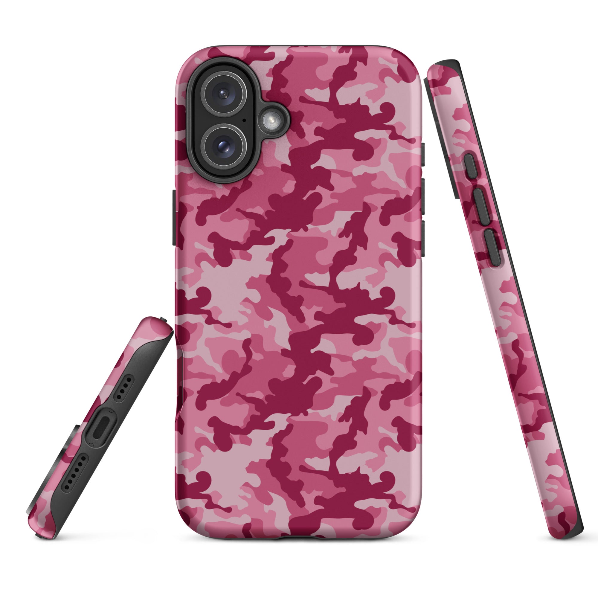 Tough Case for iPhone®- Camo Dark Pink