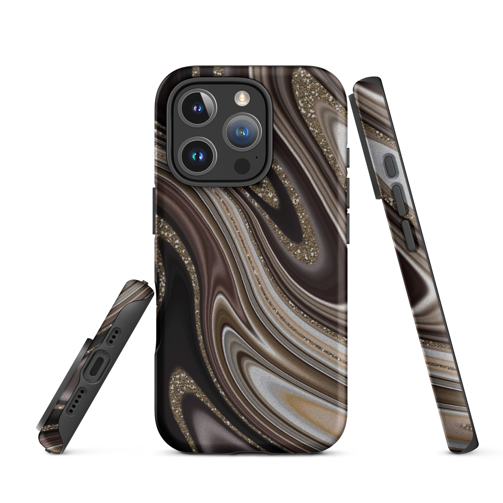 Tough Case for iPhone®- Abstract leather